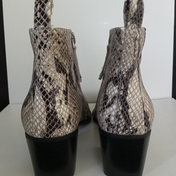 PAOLO Womens Linea Sevilla II Snakeskin Leather Ankle Boots Size 6.5M - Picture 5 of 12